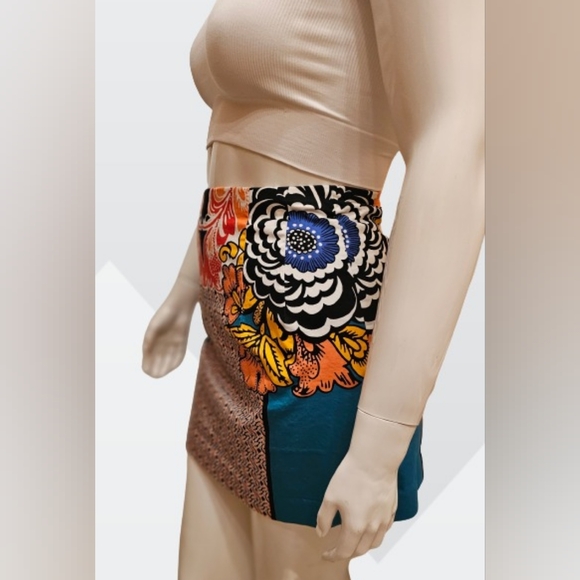 Express Floral Pattern Mini Skirt Size 10 Multicolor - Picture 5 of 11